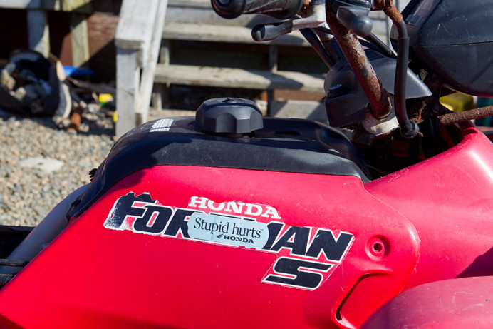 Sign on ATV.