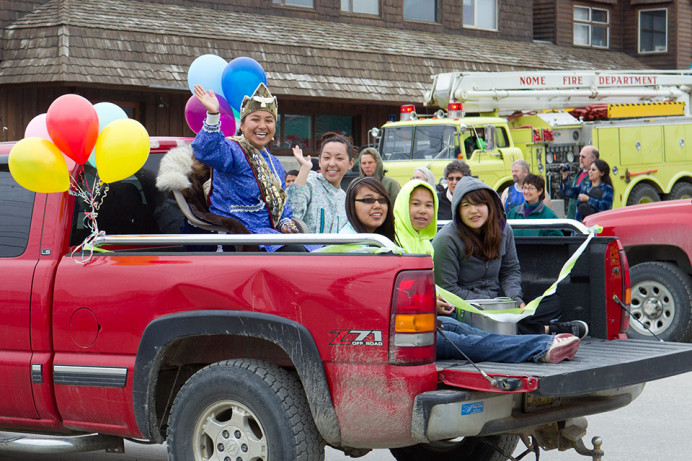 Miss Arctic Native Brotherhood and her attendants