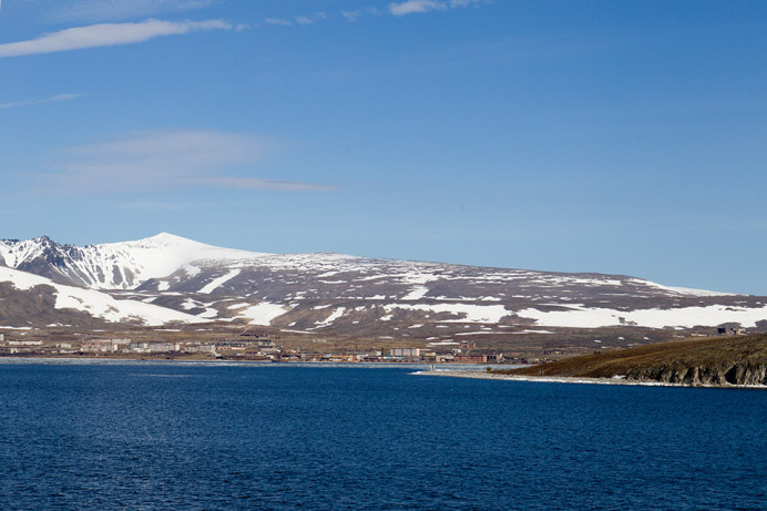 Komsomolskaya Bay and former military base, Provideniya, Russian Far East