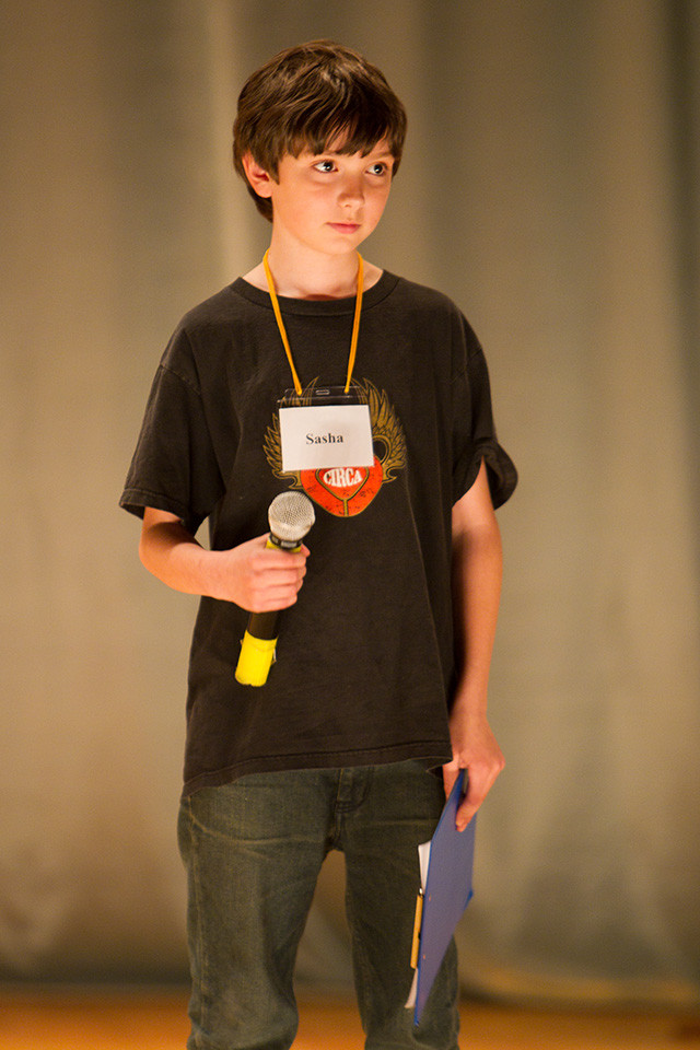 Sasha, the English-speaking master of ceremonies, cultural performance, Provideniya, Russia