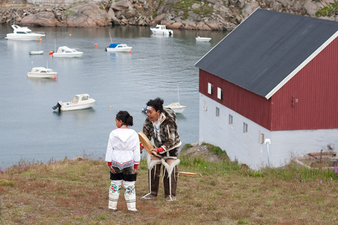 Drum dancers, Ammassalik (Tasiillaq), East Greenland