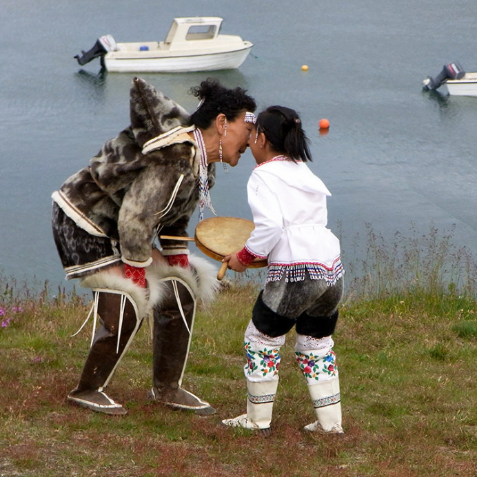 Drum dancers, Ammassalik (Tasiillaq), East Greenland