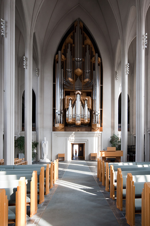 Hallgrimskirkja, Reykjavik. Organ has 5,275 pipes and 72 stops.