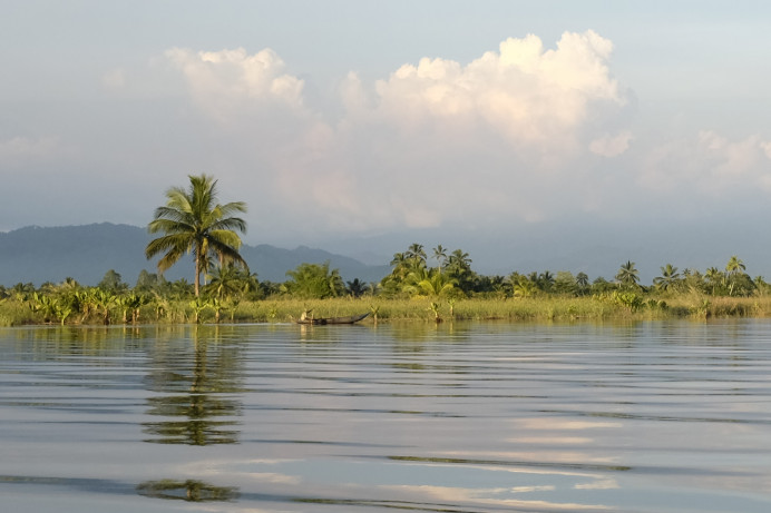 Antenambalana River scene with clouds.