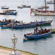 View of fishing boats in Stone Town Harbor