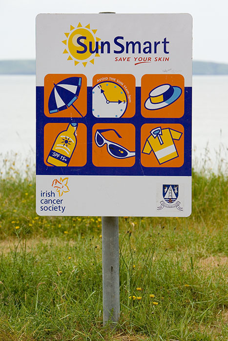 Beach sign, Dunmore East, Co. Waterford, Ireland