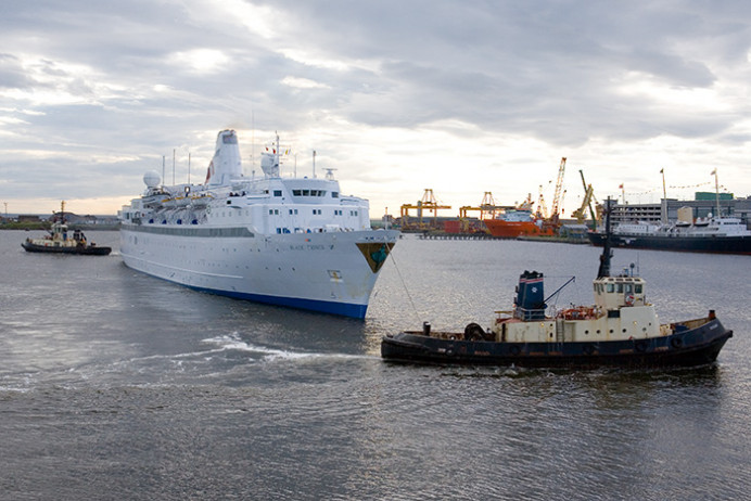 Black Prince docking in Leith (Edinburgh)