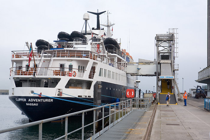Clipper Adventurer, Plymouth dock