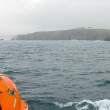 Land's End, Cornwall, with Harrisons' farm at far right (see the light?)
