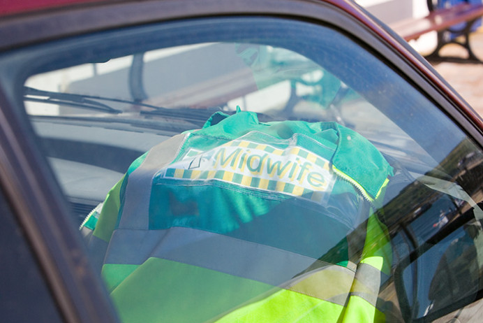 Emergency worker's jacket, Hugh Town, St. Mary's, Isles of Scilly ("She helps people out.")