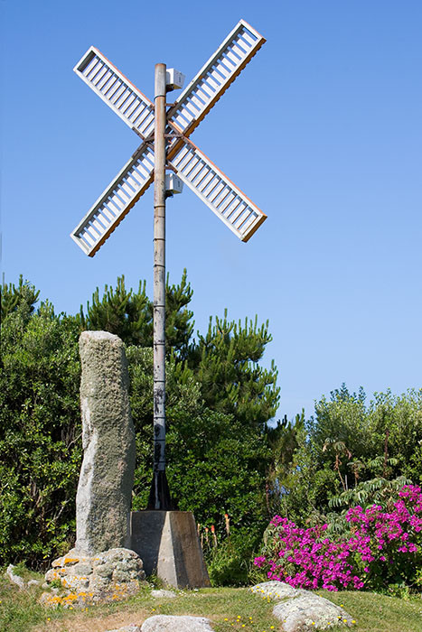 Old and new navigation aids, Hugh Town, St. Mary's, Isles of Scilly