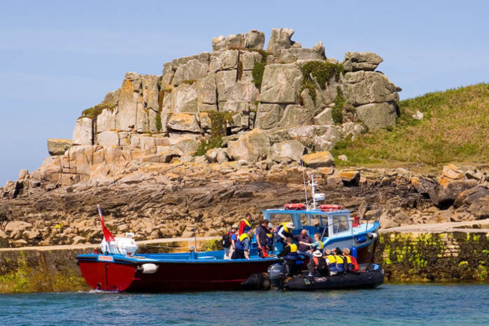 Transferring to Zodiac, Tresco Island
