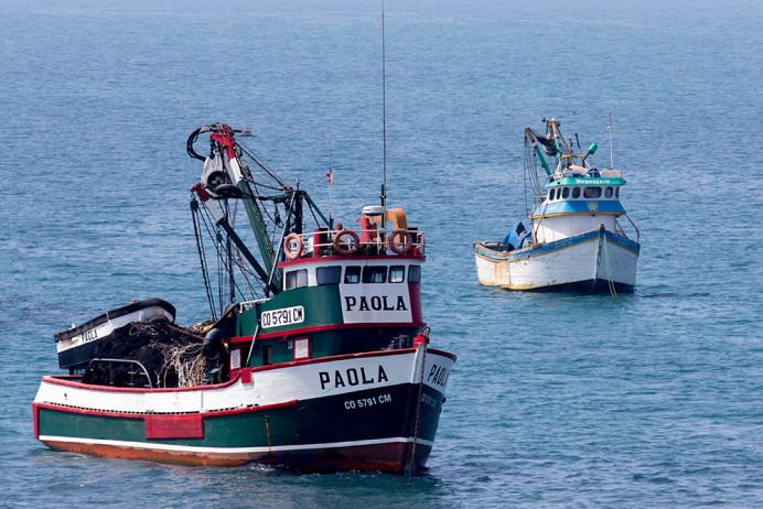Fishing boats, Callao, Peru. The port city of Lima.