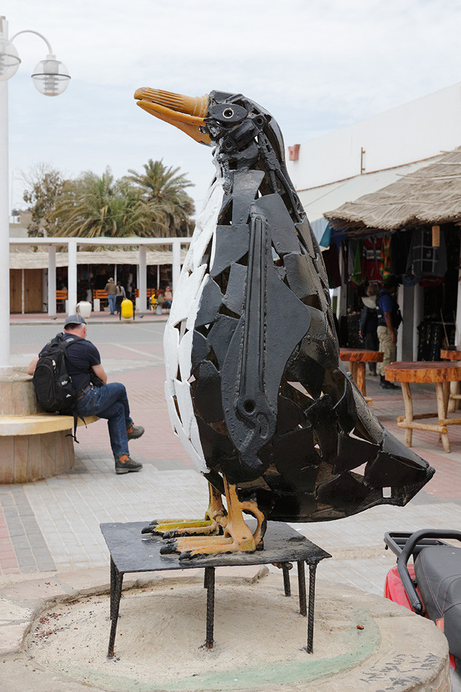 Penguin sculpture, resort town of Paracas, Peru