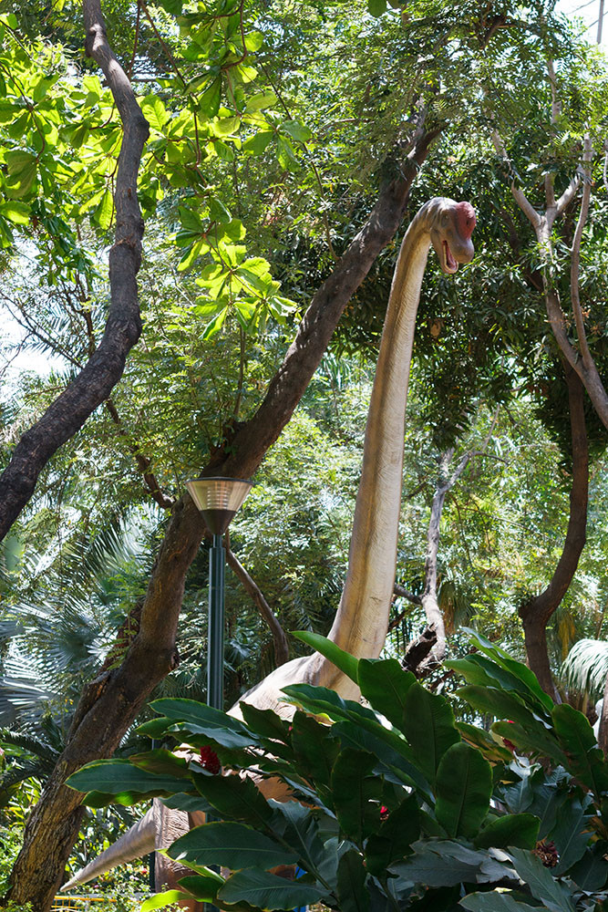 Dinosaur in park. Guayaquil.