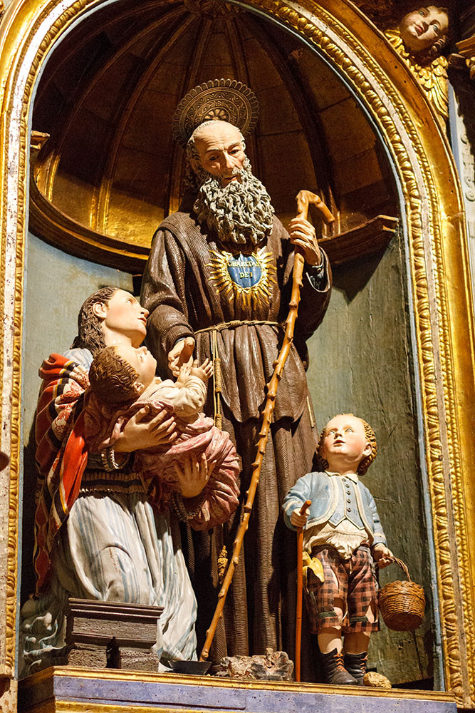 Charitas Dei. In the San Francisco Church, dating from the late 16th century. Quito.