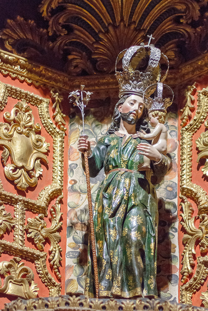 Father and son. Church of Saint Francis, Quito.